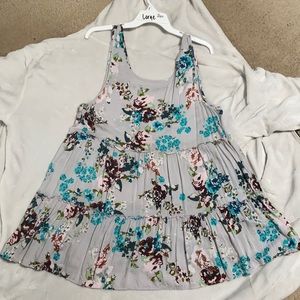 Purple floral Babydoll style tunic from Wet Seal